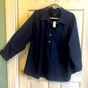 NWT Talbots plus 3Xp Navy top